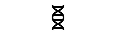 En ikon för en DNA-sträng för att illustrera att man kan utöka användningen av precisionsmedicin genom att titta på den genomiska profilen.