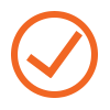 illustration af orange check mark